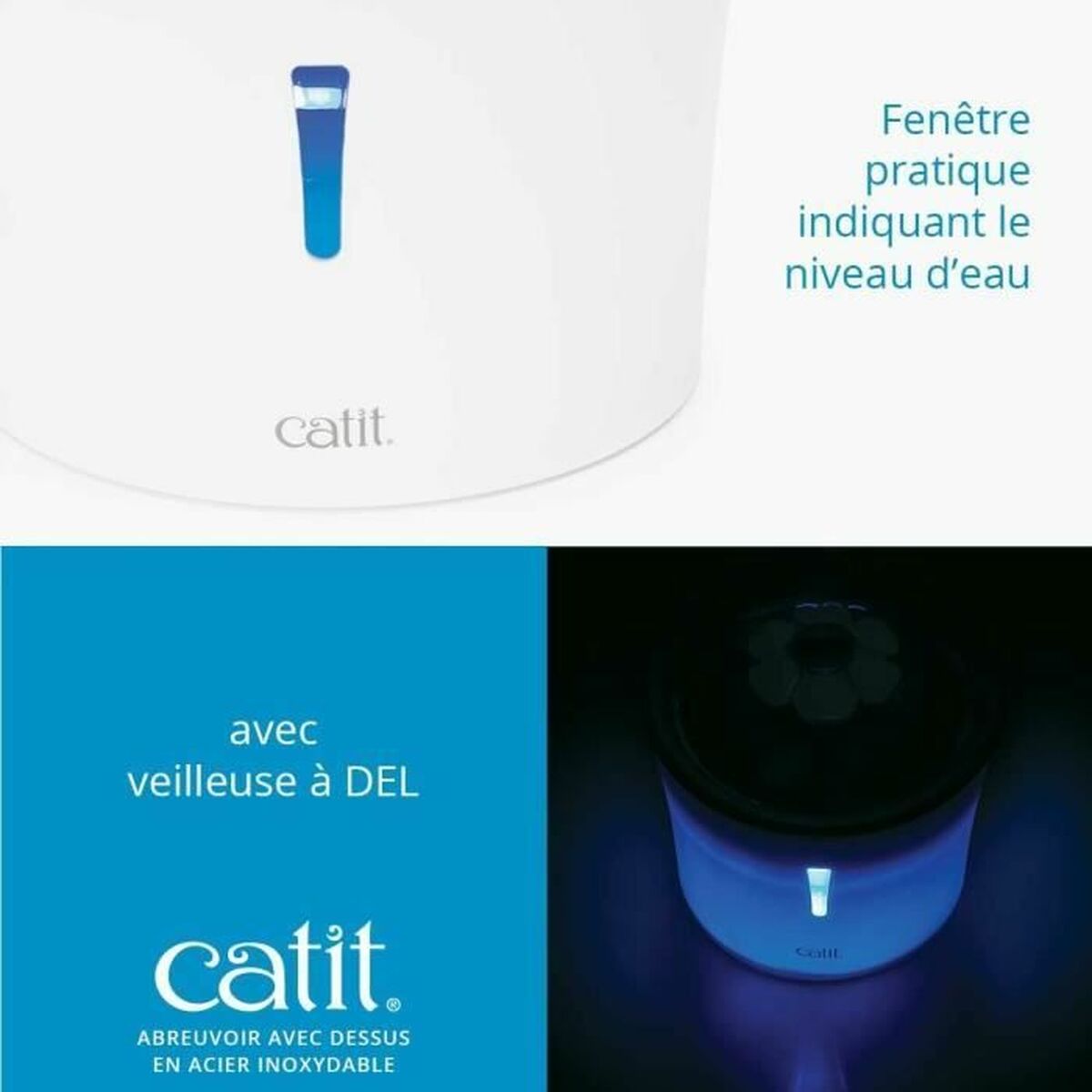Pet Water Fountain Catit White Plastic/Stainless steel-4