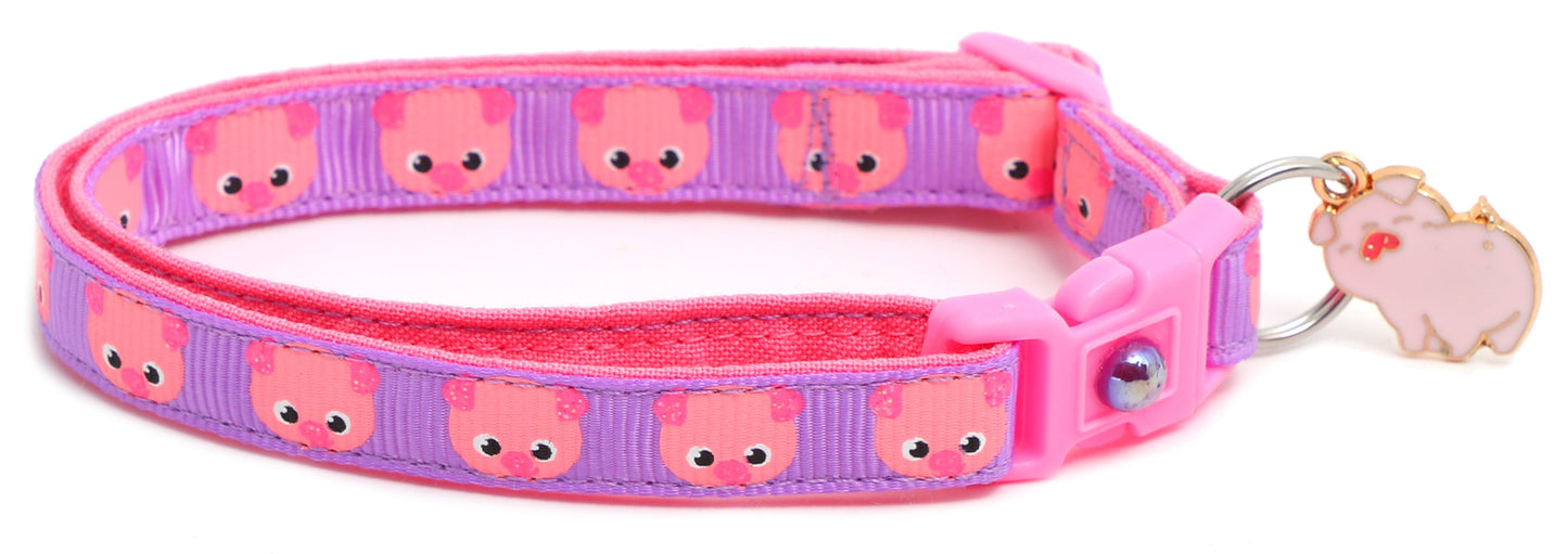 Pink Pigs Breakaway Cat Collar