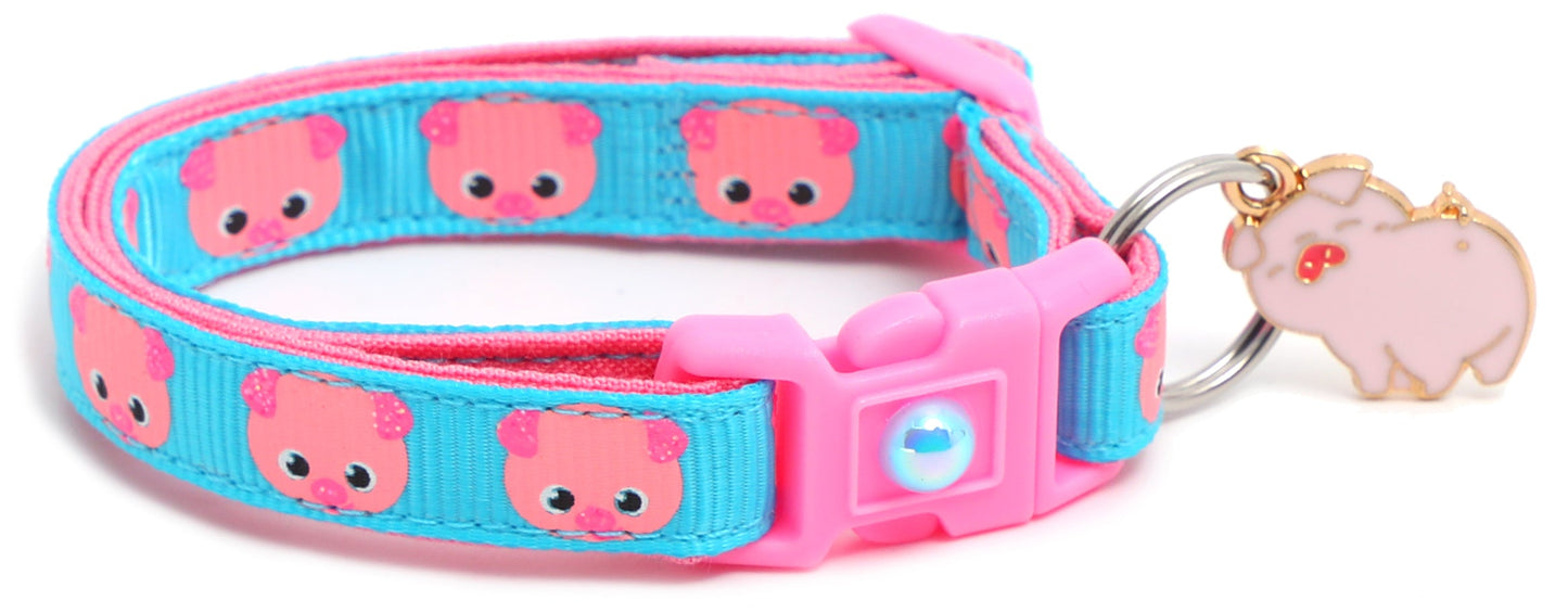 Pink Pigs Breakaway Cat Collar