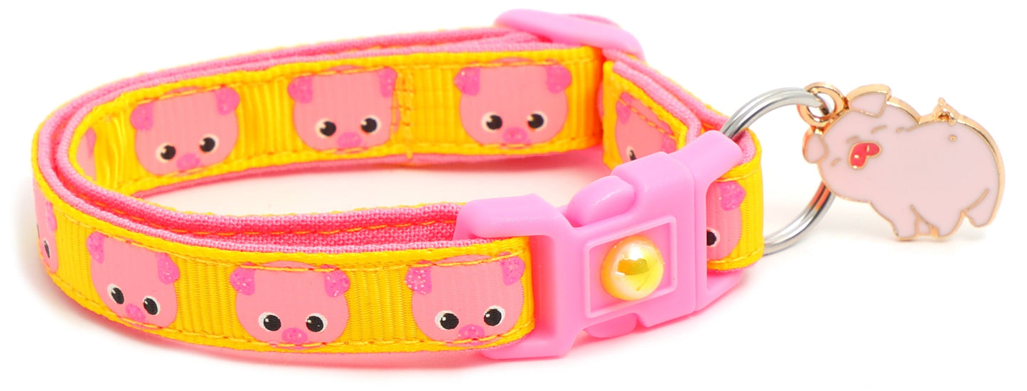 Pink Pigs Breakaway Cat Collar