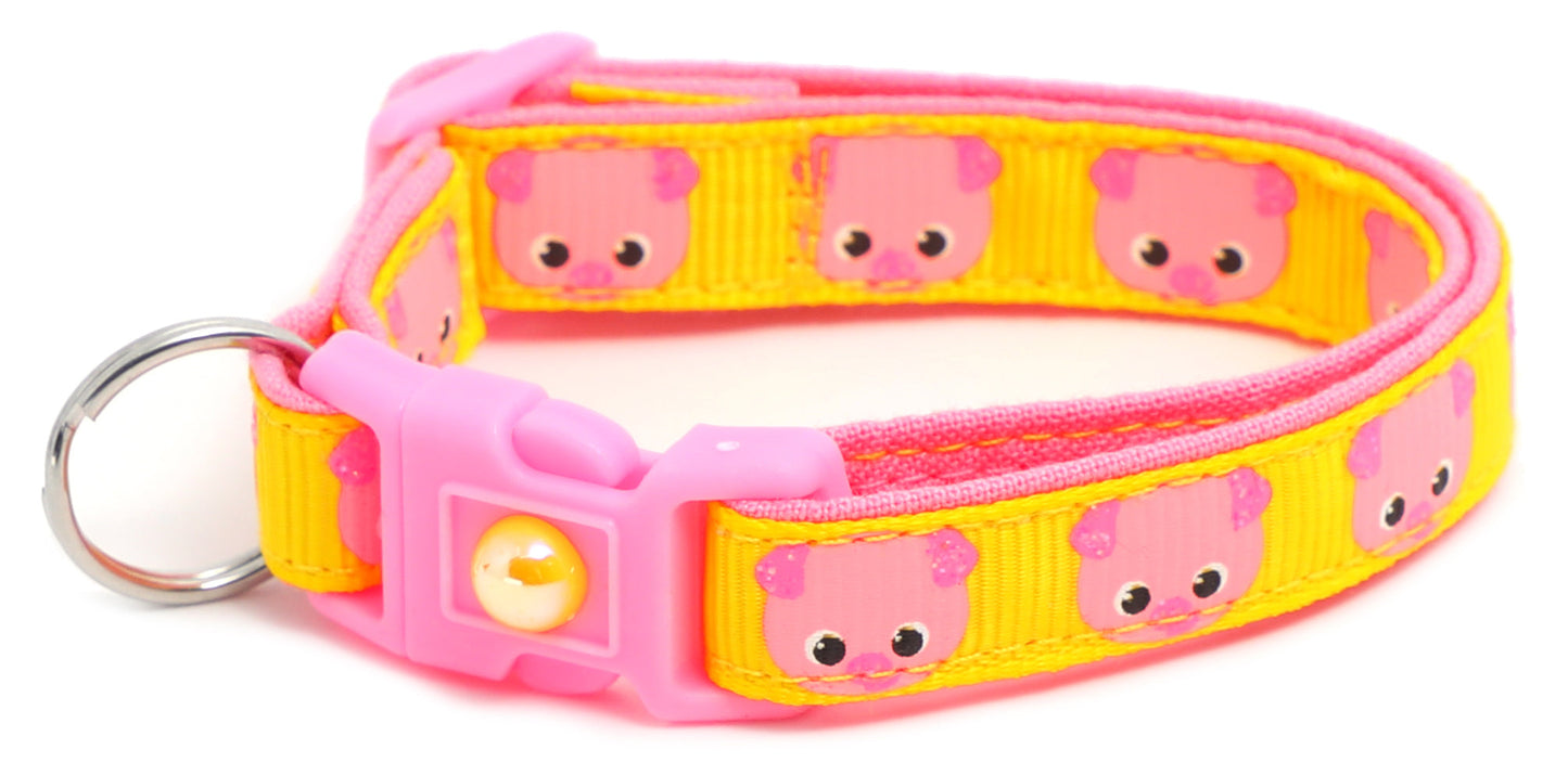 Pink Pigs Breakaway Cat Collar
