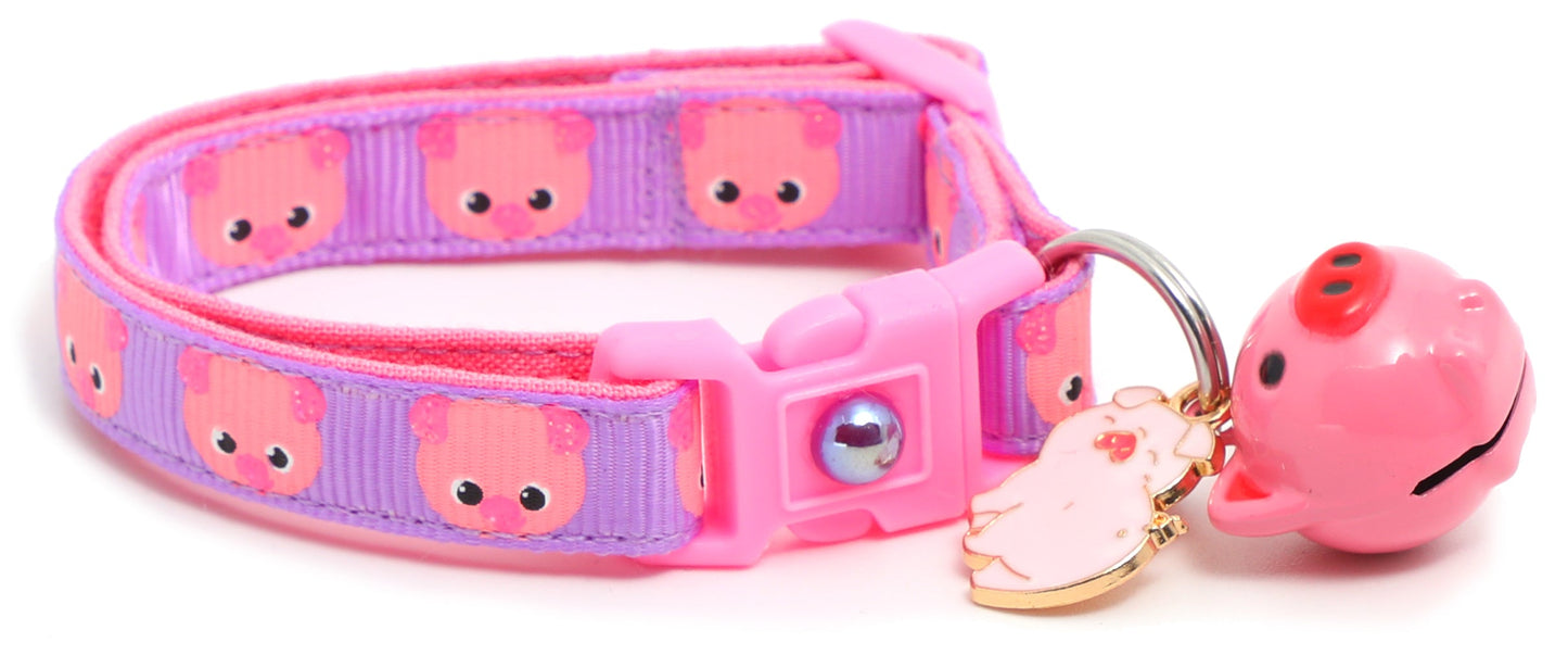 Pink Pigs Breakaway Cat Collar