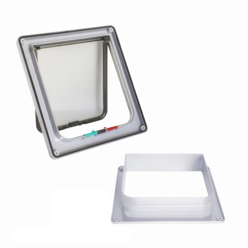 4 Way Lockable Cat Flap Door Lock Security Flap Door for Dog Cat Kitten Small Pet Gate Door Kit Cat Dog Cat Door-4