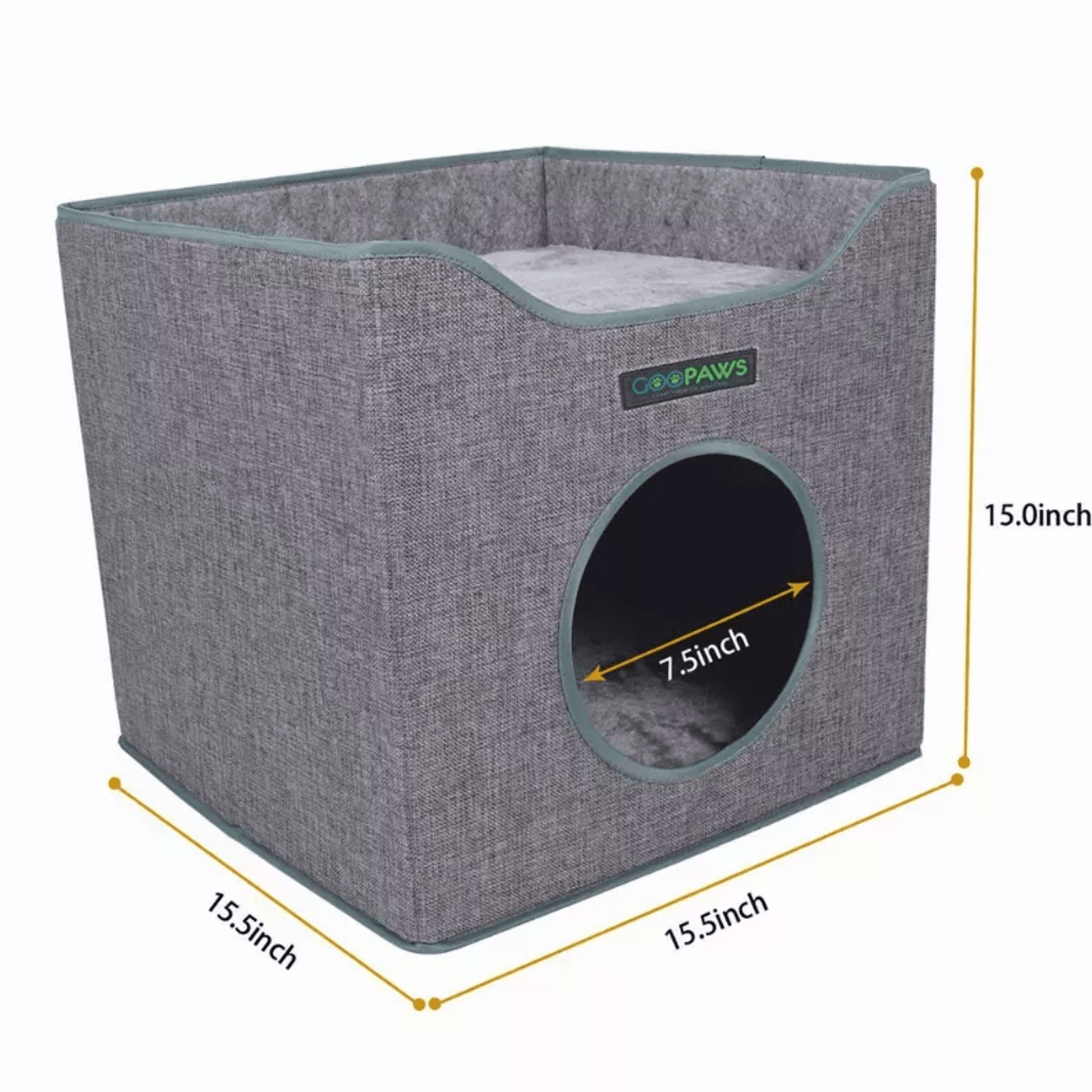 JESPET Premium Foldable Cat Condo with Reversible Cushions and Scratch-Resistant Design-3