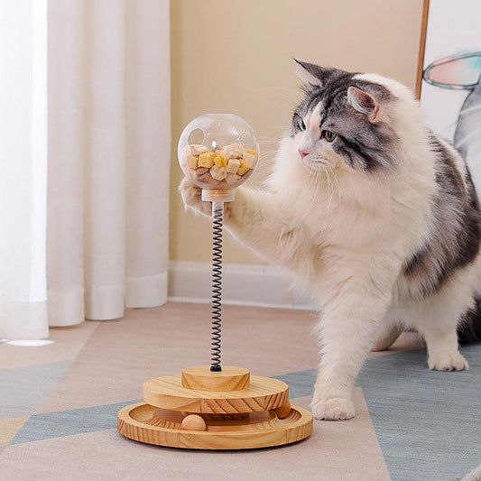 Interactive Cat Treat Dispenser: Engage, Entertain, And Reward Your Feline Friend-0