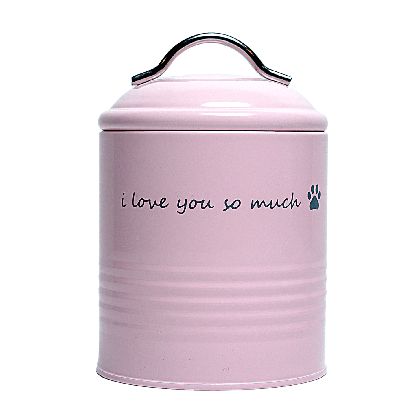 I Love You So Much Dog Treat Canister Set in Blush Pink & Sky Blue-4