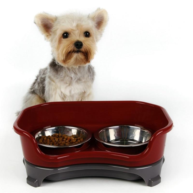 Pet Double Basin Stainless Steel Bowl Set-4