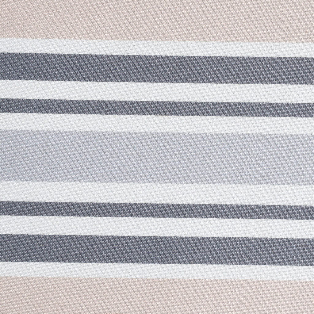 24" X 36" Gray Tan And White Striped Pillow Style Pet Bed With Removable Cover-8