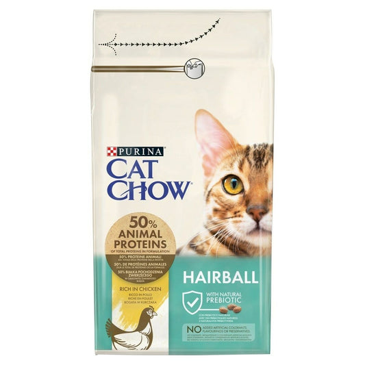 Cat food Purina CAT CHOW HAIRBALL CONTROLL Adult Chicken 1,5 Kg-0