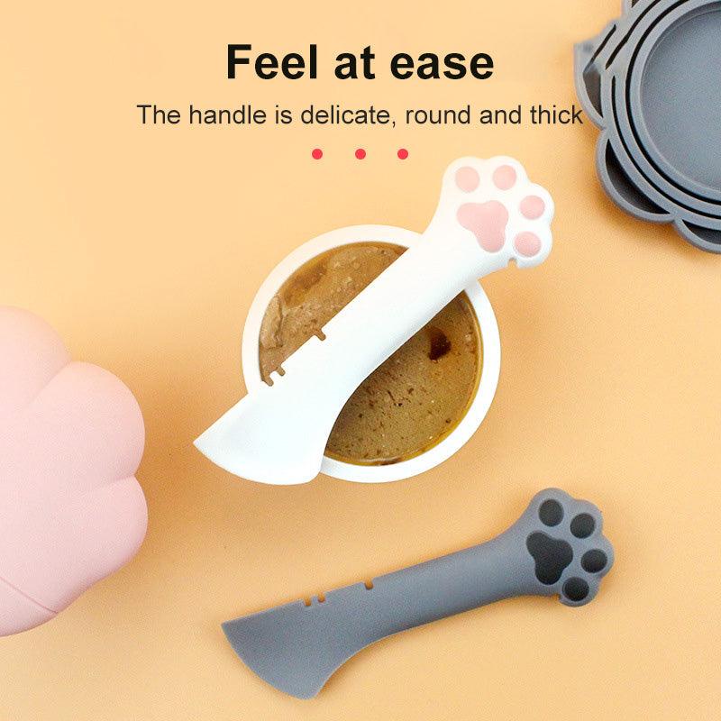 Multifunction Pet Canned Spoon Jar Opener Puppy Feeding Mixing Wet Dry Scoop Cat Dog Accessories Feeder Shovel Pets Tableware Multifunction Pet Canned Spoon Jar Opener-3