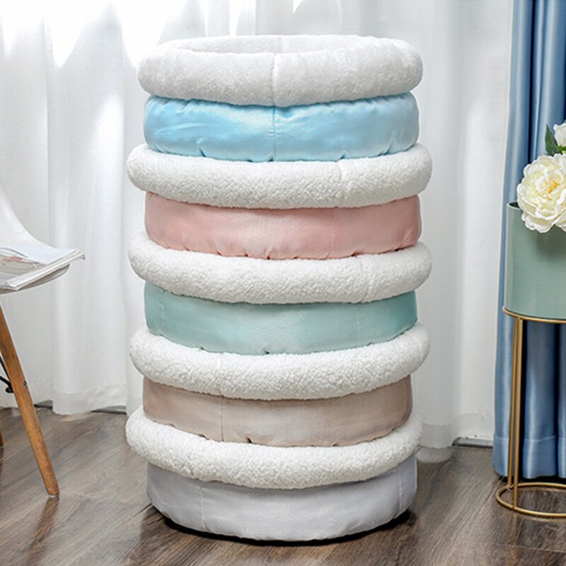 Soft Pet Bed Dog Cat House Puppy Kennel Winter Warm Nest Sofa Cushion Lamb Cashmere Pet Mat  for Cats Dogs Pet Sleeping Supplies-2