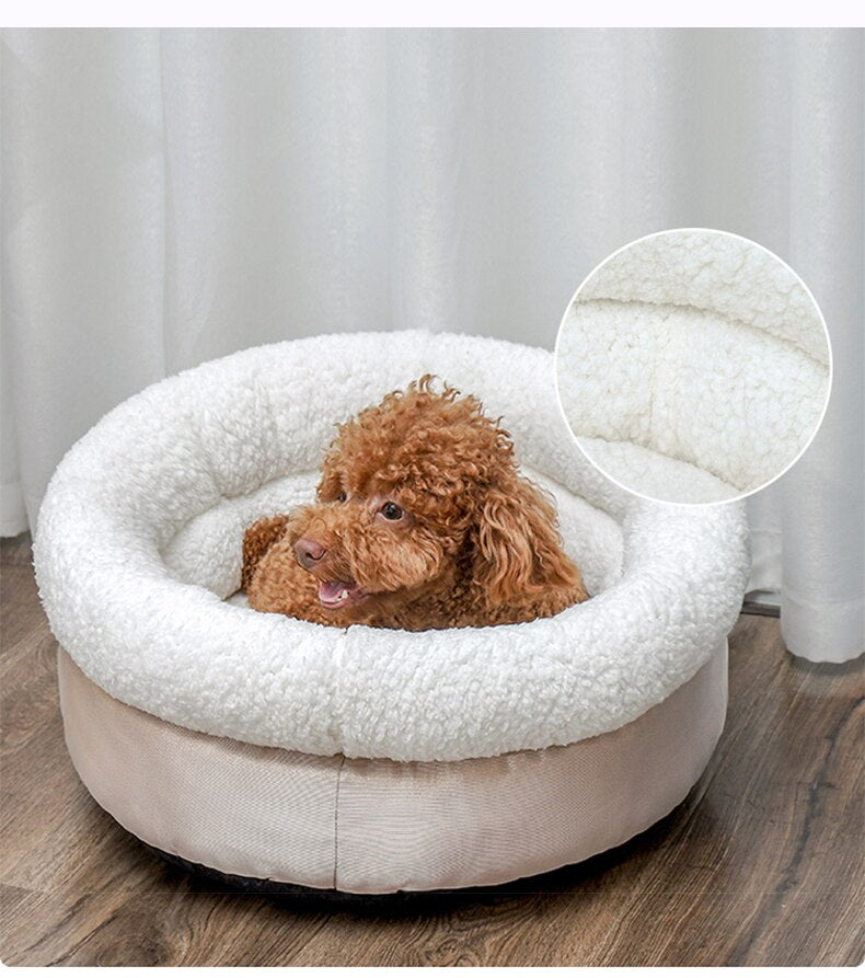 Soft Pet Bed Dog Cat House Puppy Kennel Winter Warm Nest Sofa Cushion Lamb Cashmere Pet Mat  for Cats Dogs Pet Sleeping Supplies-3