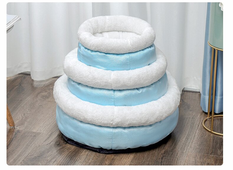 Soft Pet Bed Dog Cat House Puppy Kennel Winter Warm Nest Sofa Cushion Lamb Cashmere Pet Mat  for Cats Dogs Pet Sleeping Supplies-1