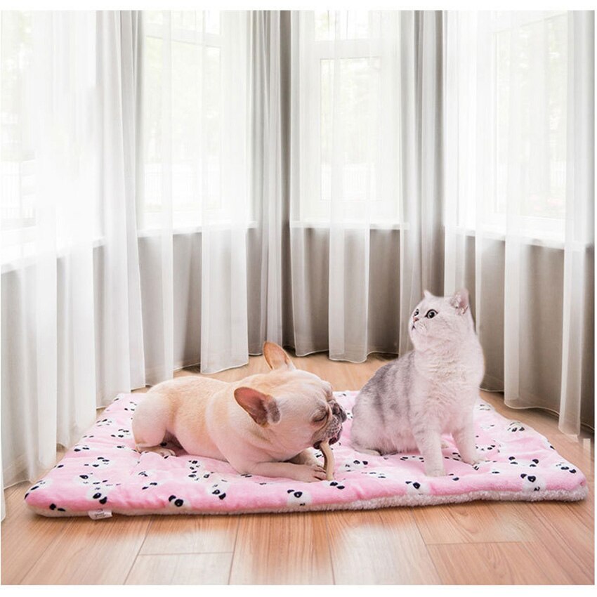 Portable Pet Dog Bed Blankets Washable Puppy Blanket Pad Winter Warm Mats Soft Sofa Cushion for Dogs Pet Sleeping Beds Supplies-0