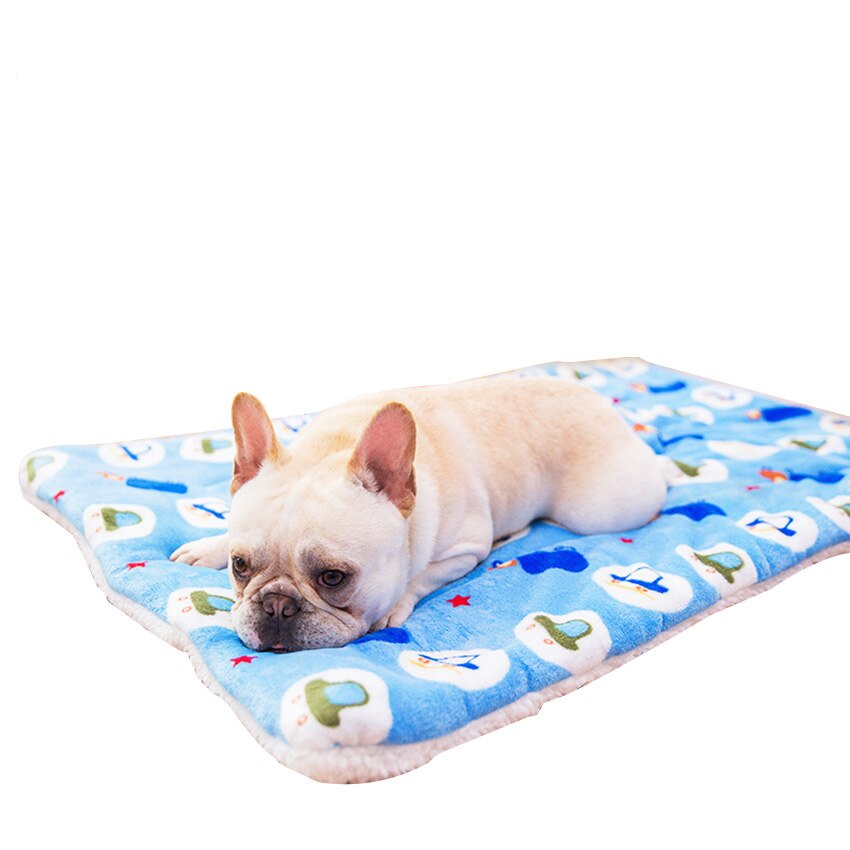 Portable Pet Dog Bed Blankets Washable Puppy Blanket Pad Winter Warm Mats Soft Sofa Cushion for Dogs Pet Sleeping Beds Supplies-3