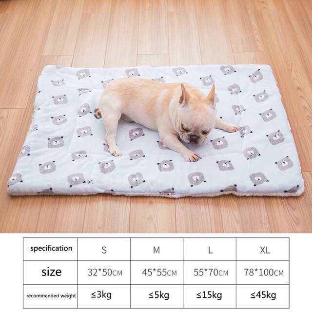 Portable Pet Dog Bed Blankets Washable Puppy Blanket Pad Winter Warm Mats Soft Sofa Cushion for Dogs Pet Sleeping Beds Supplies-5