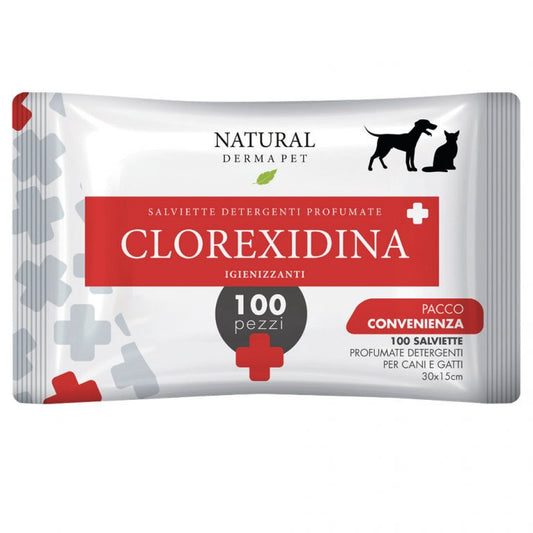 Wet Dog & Cat Wipes for Coat – Chlorhexidine Scent – Big Pack-0