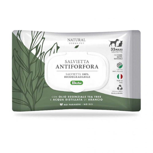 Wet Dog & Cat Wipes for Coat - Anti-Dandruff with Geranium & Orange,-0